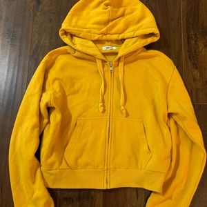 Garage yellow cropped sweater